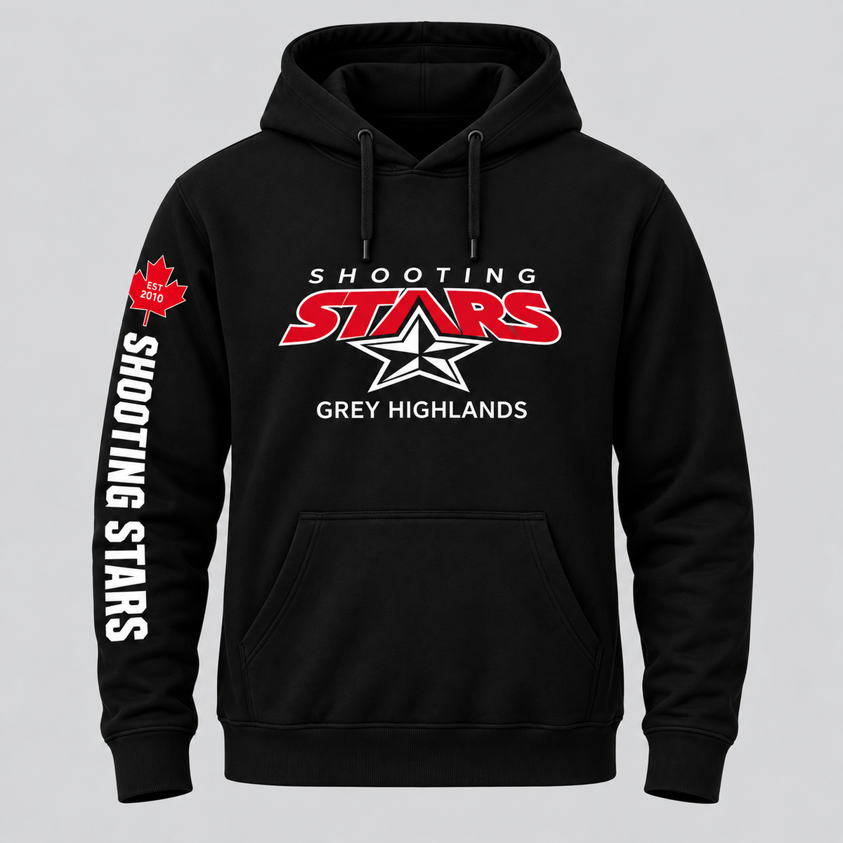 Shooting Stars Grey Highlands Team Hoodie – Black