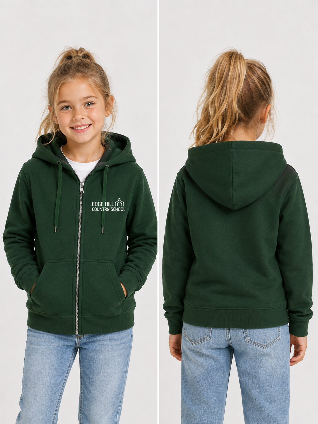 Sweat à capuche zippé enfant Edge Hill Country School