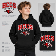 HCCS Hawks Printed Youth Pullover Hoodie
