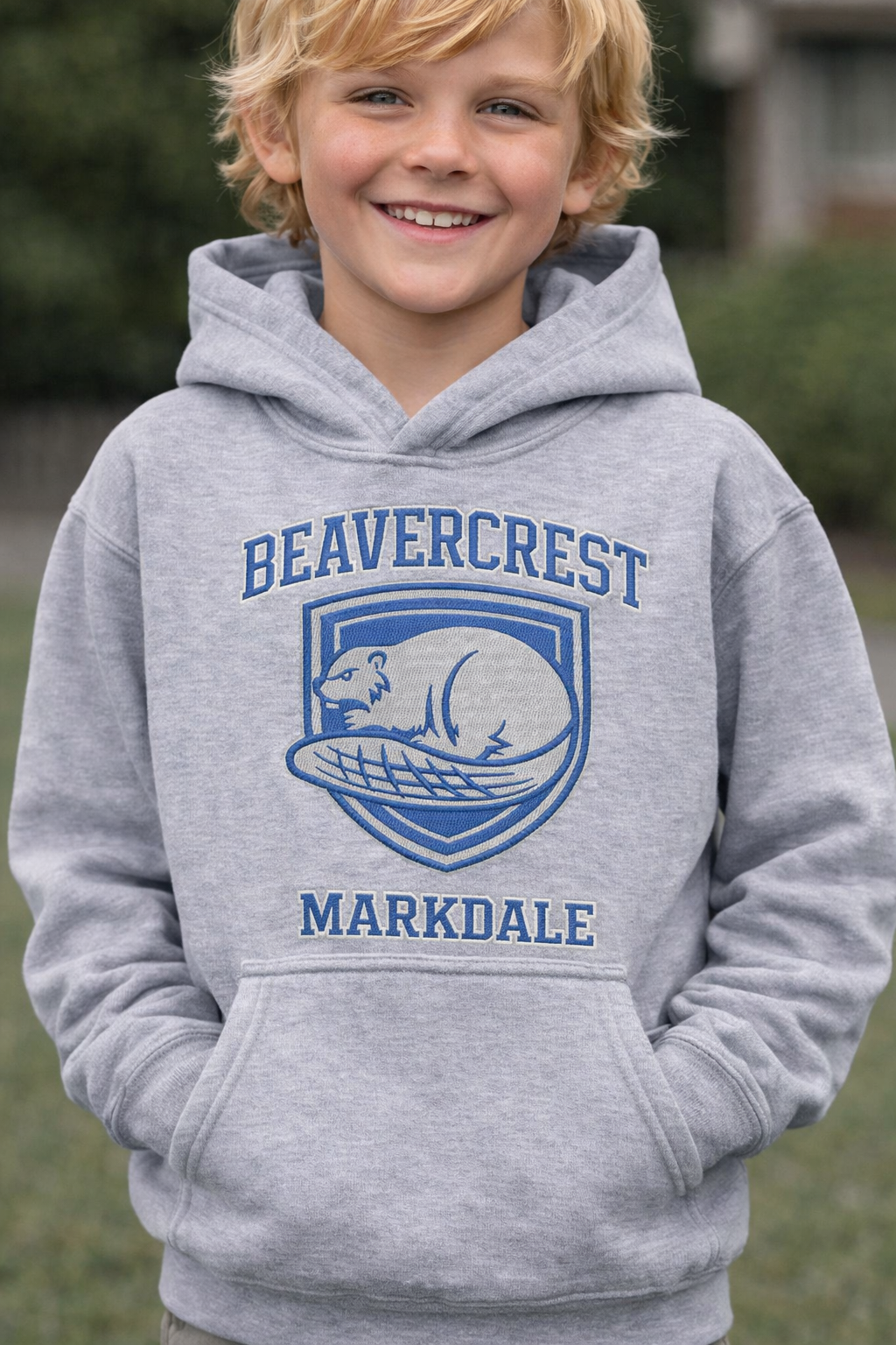 Beavercrest Youth Hoodie – Classic Blue
