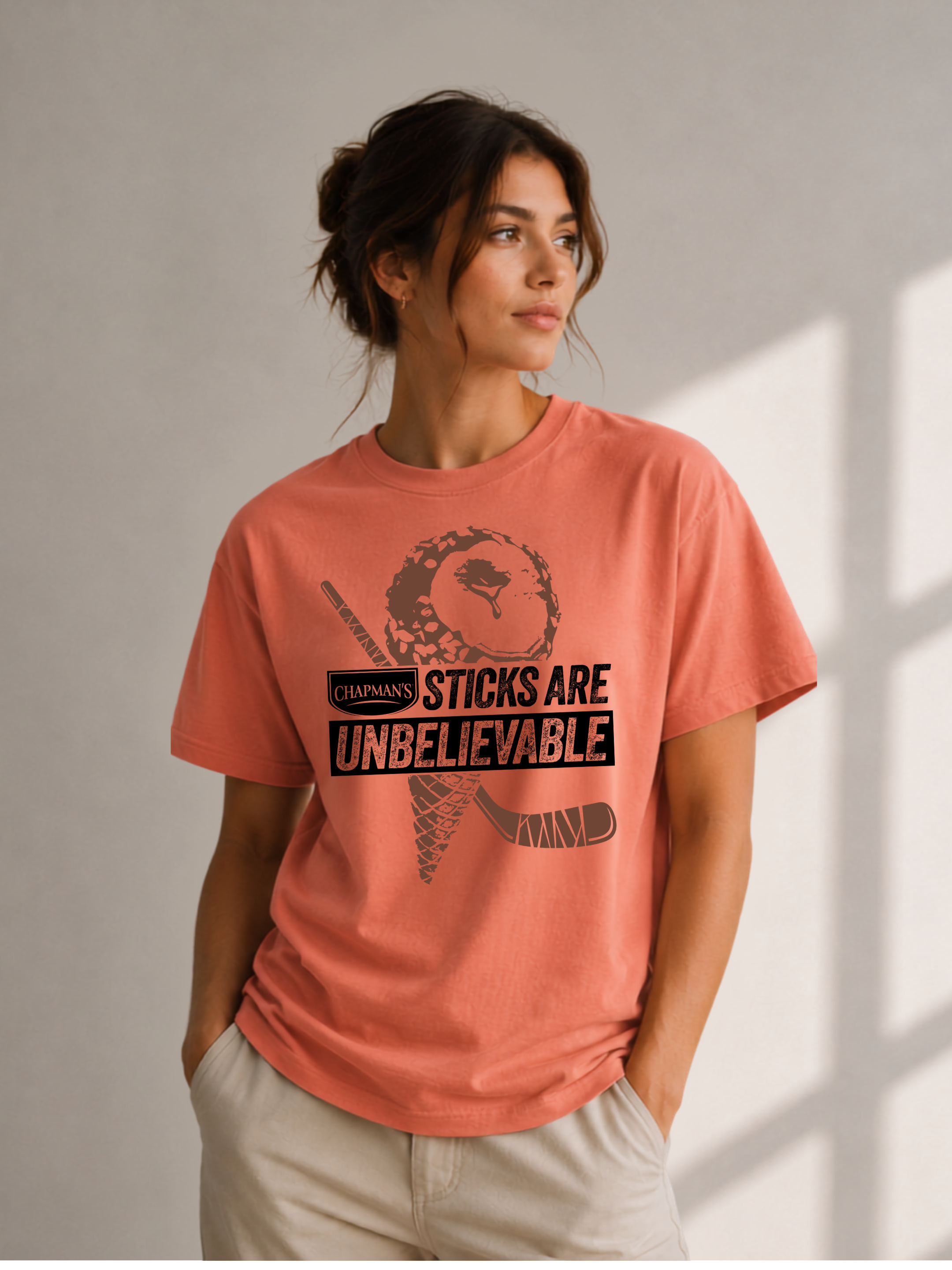 Chapman’s “Sticks Are Unbelievable” Comfort Colors® T-Shirt – Terracotta