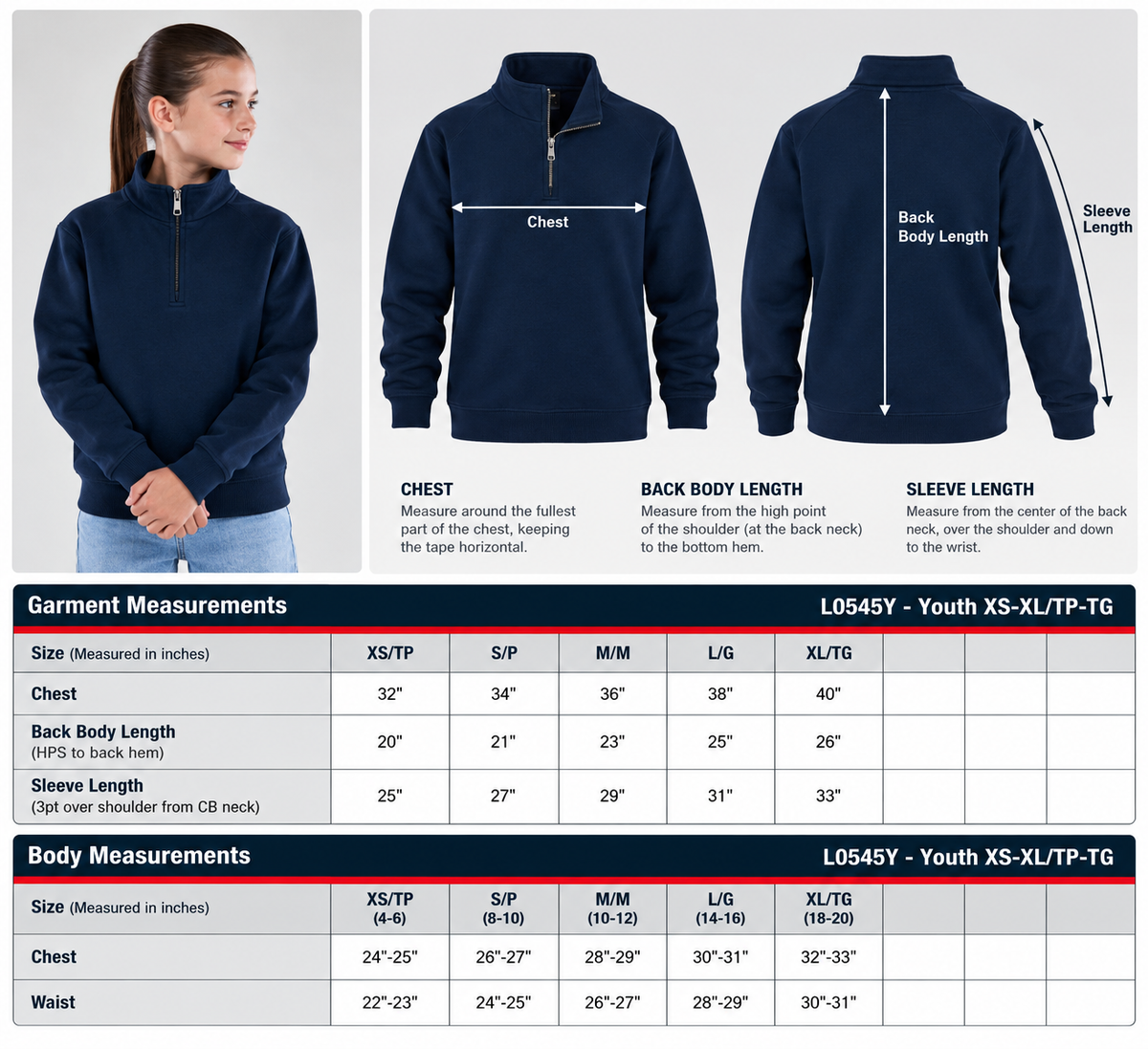 Durham Skating Club – Youth Quarter-Zip Sweatshirt