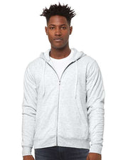 BELLA + CANVAS 3739 Unisex Sponge Fleece Full-Zip Hoodie Sweatshirt