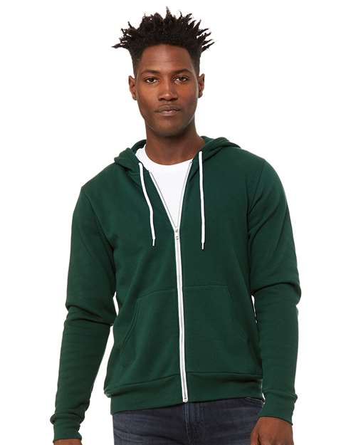 BELLA + CANVAS 3739 Unisex Sponge Fleece Full-Zip Hoodie Sweatshirt