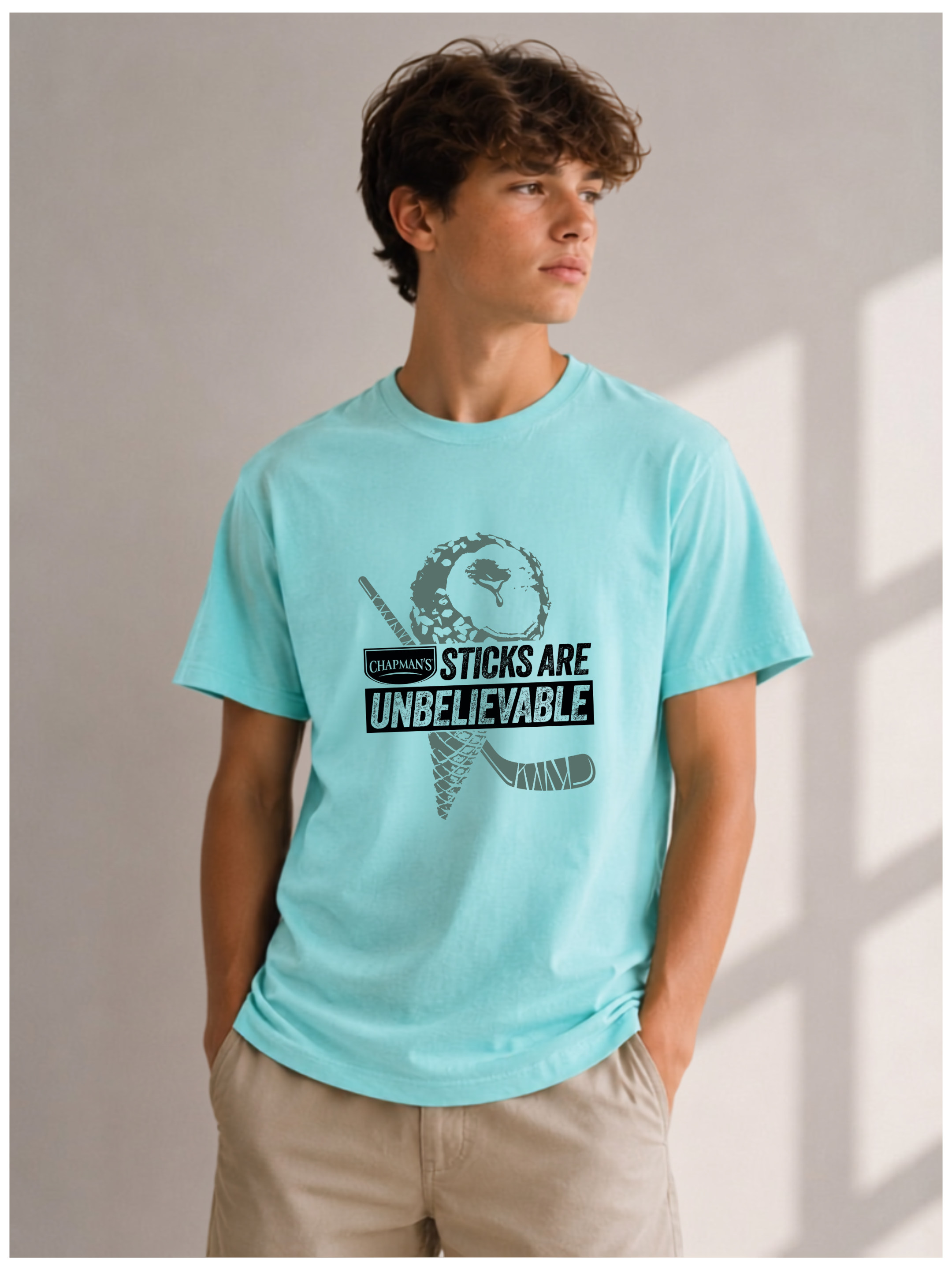 Chapman’s “Sticks Are Unbelievable” Comfort Colors® T-Shirt Youth – Chalky Mint