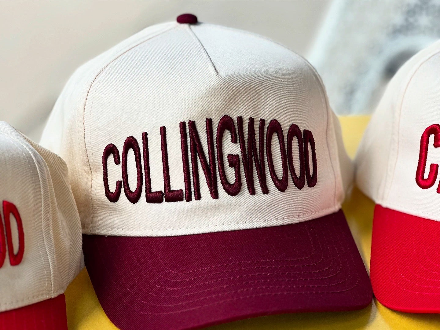 🧢 COLLINGWOOD Baseball Cap with 3D Puff Embroidery