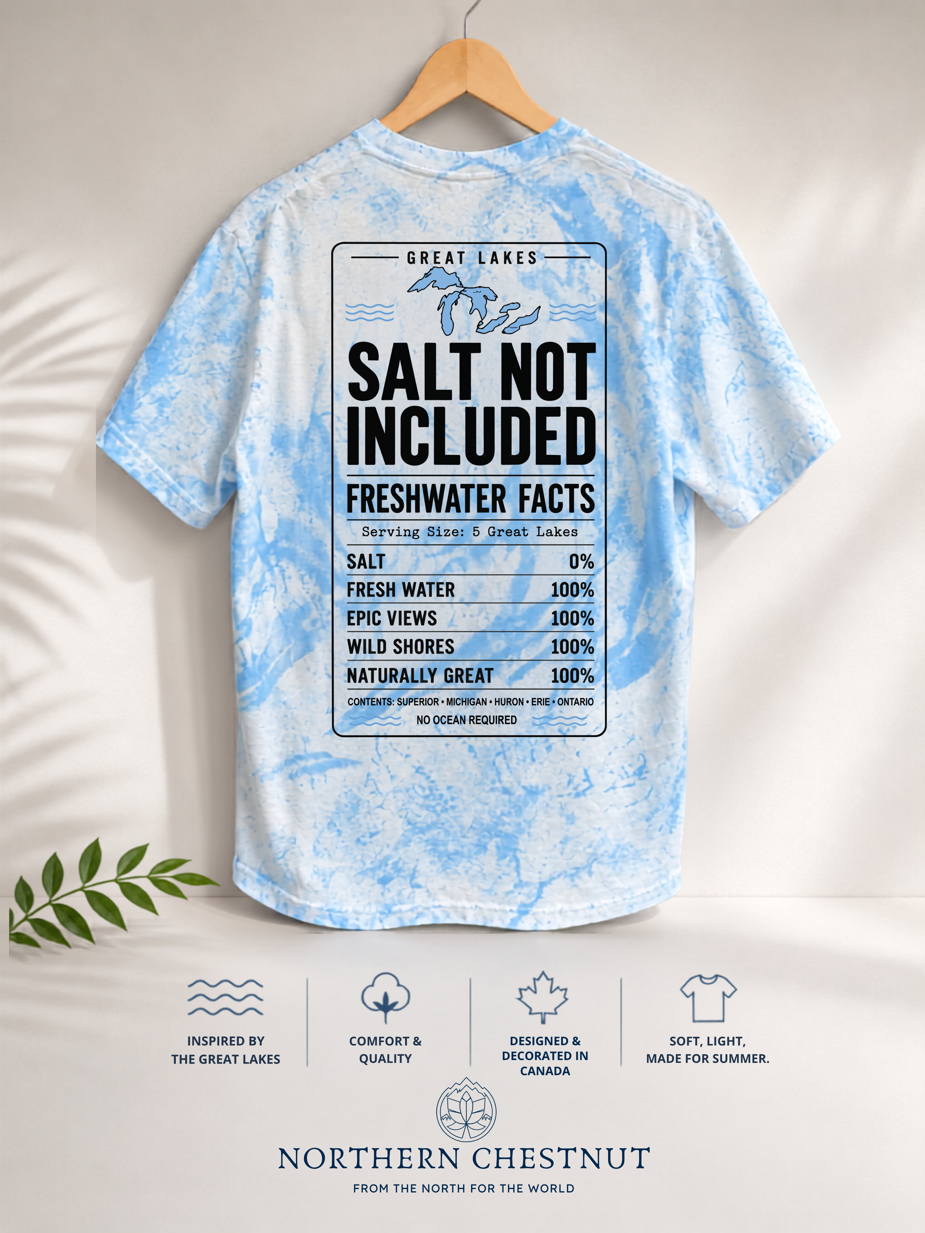 Great Lakes “No Ocean Required” Tie-Dye T-Shirt