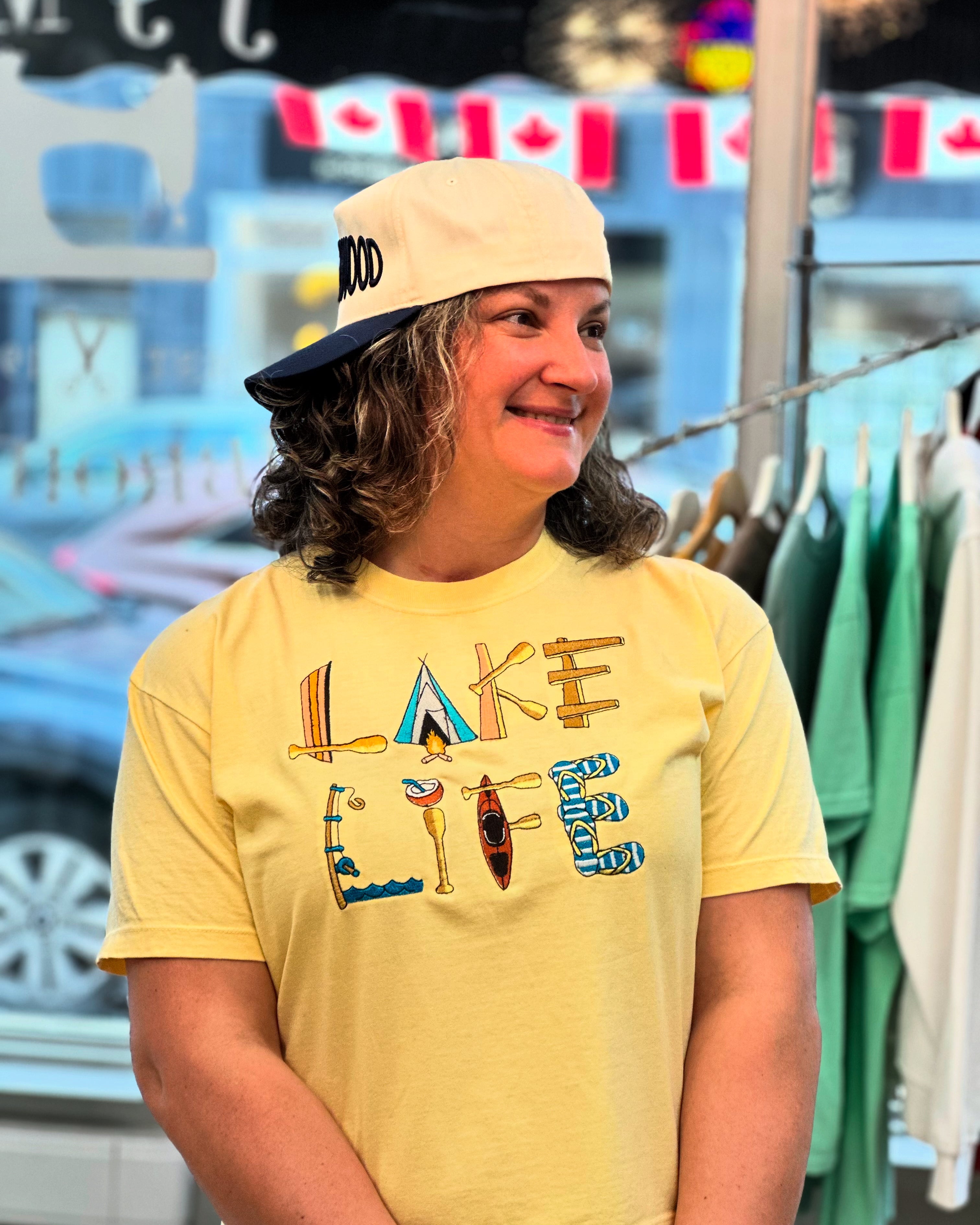 Lake Life – Women’s Embroidered T-Shirt