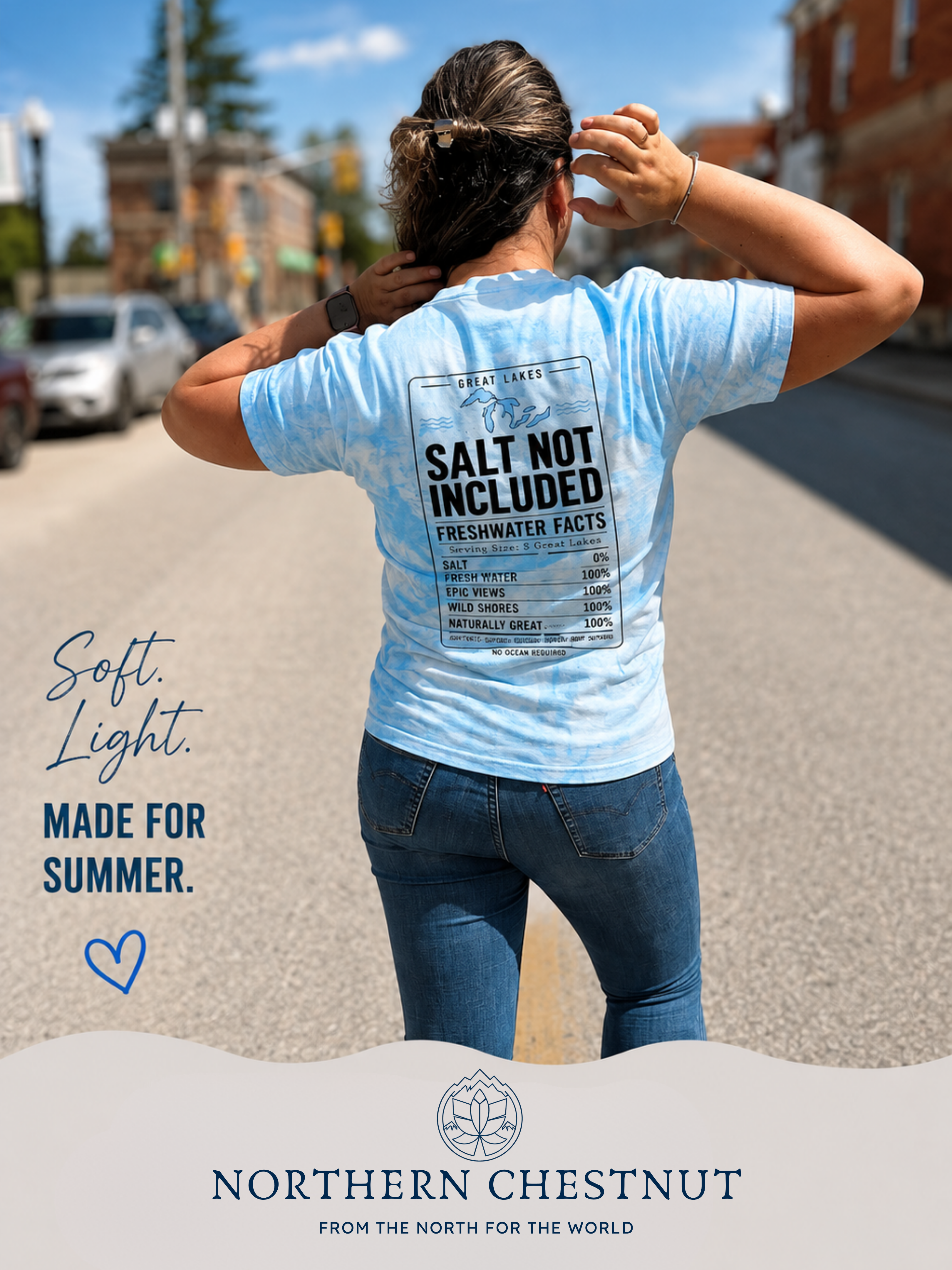 Great Lakes “No Ocean Required” Tie-Dye T-Shirt