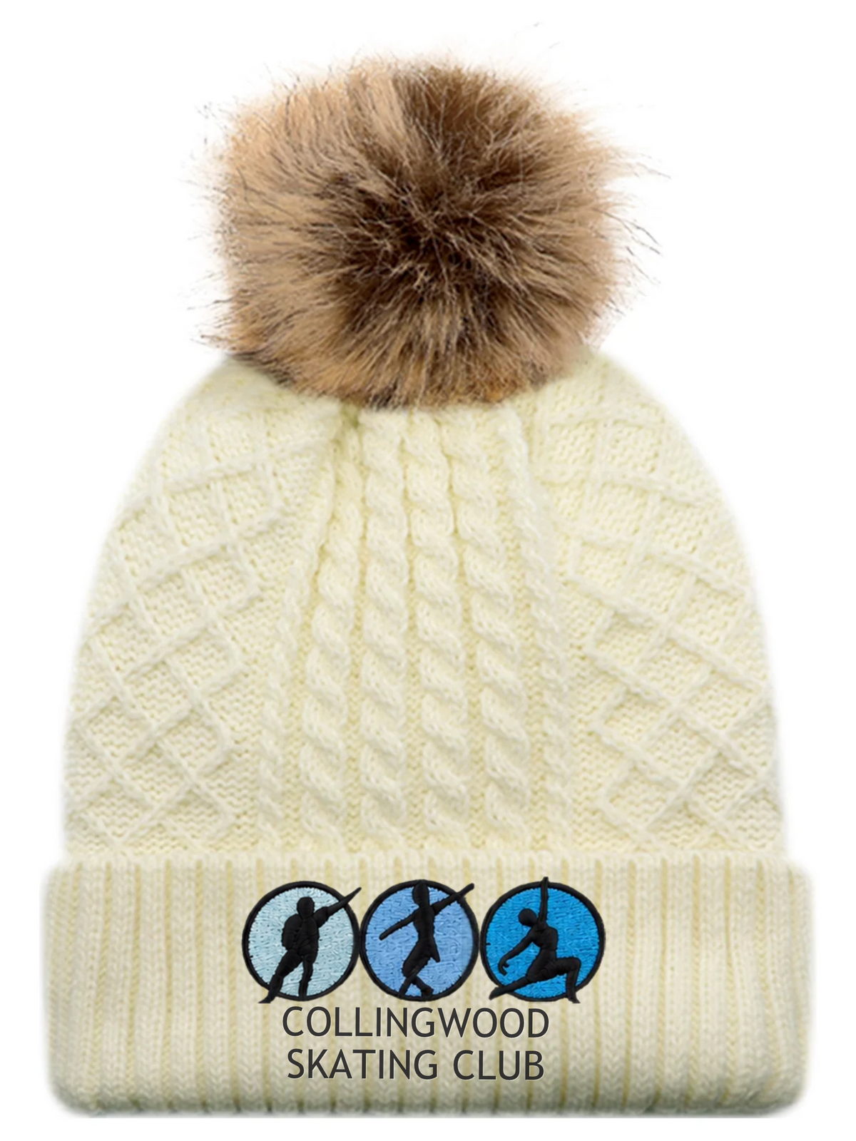 Collingwood Skating Club – Embroidered Pom-Pom Beanie