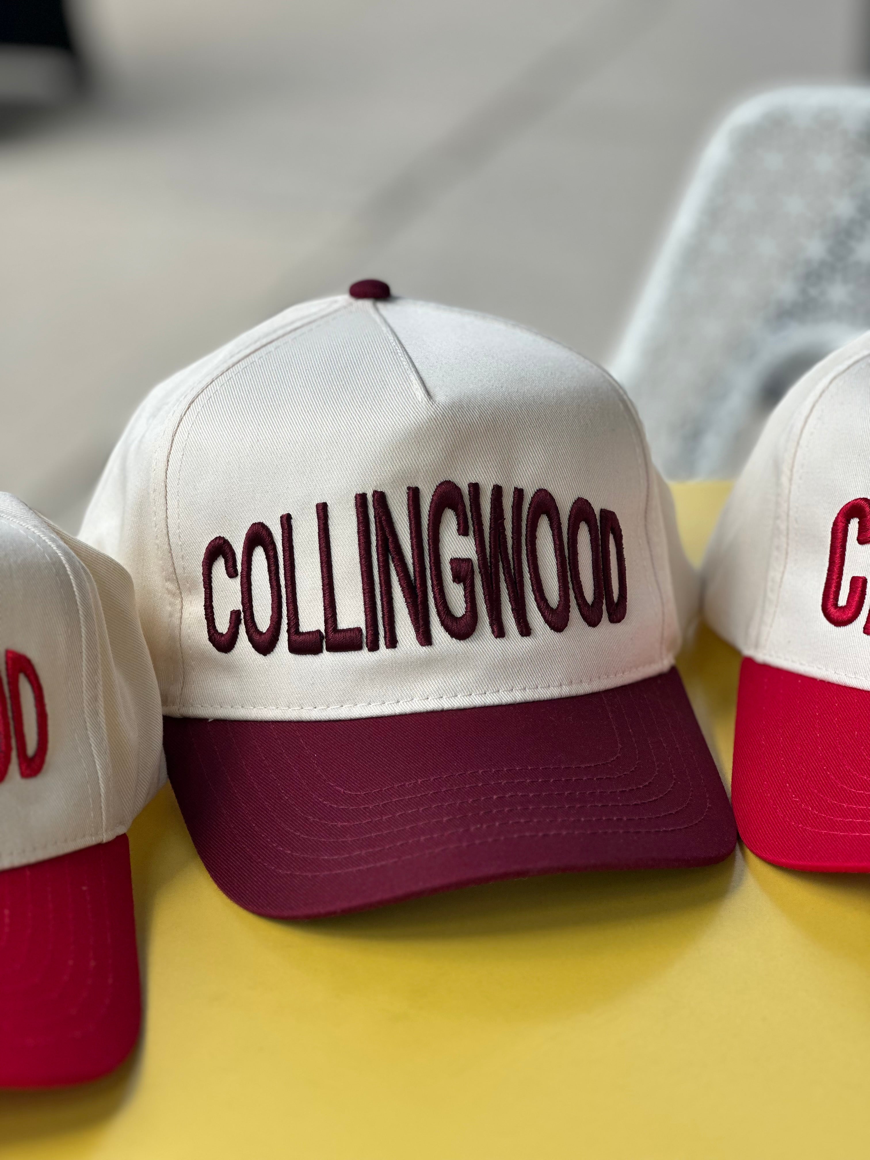 🧢 COLLINGWOOD Baseball Cap with 3D Puff Embroidery