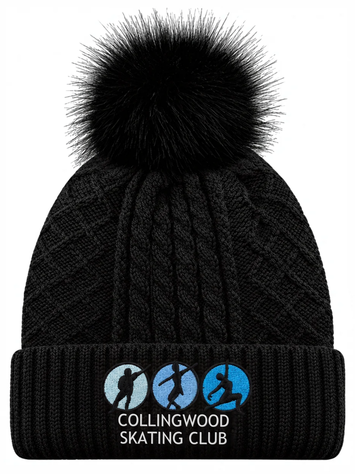 Collingwood Skating Club – Embroidered Pom-Pom Beanie