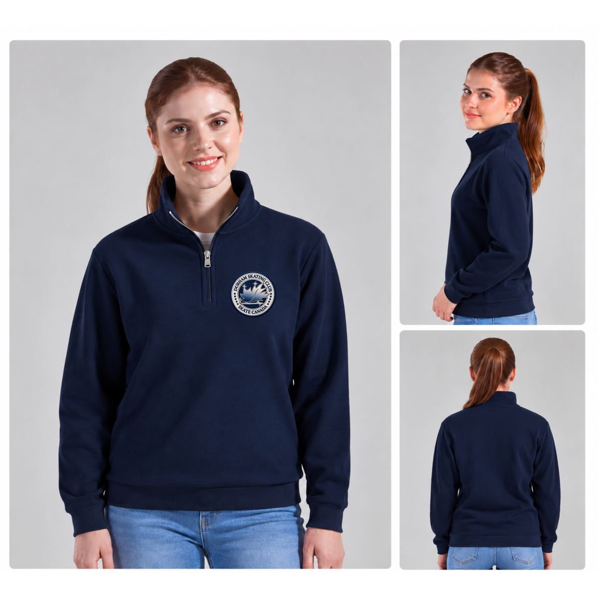 Durham Skating Club – Adult Quarter-Zip Sweatshirt (Unisex)