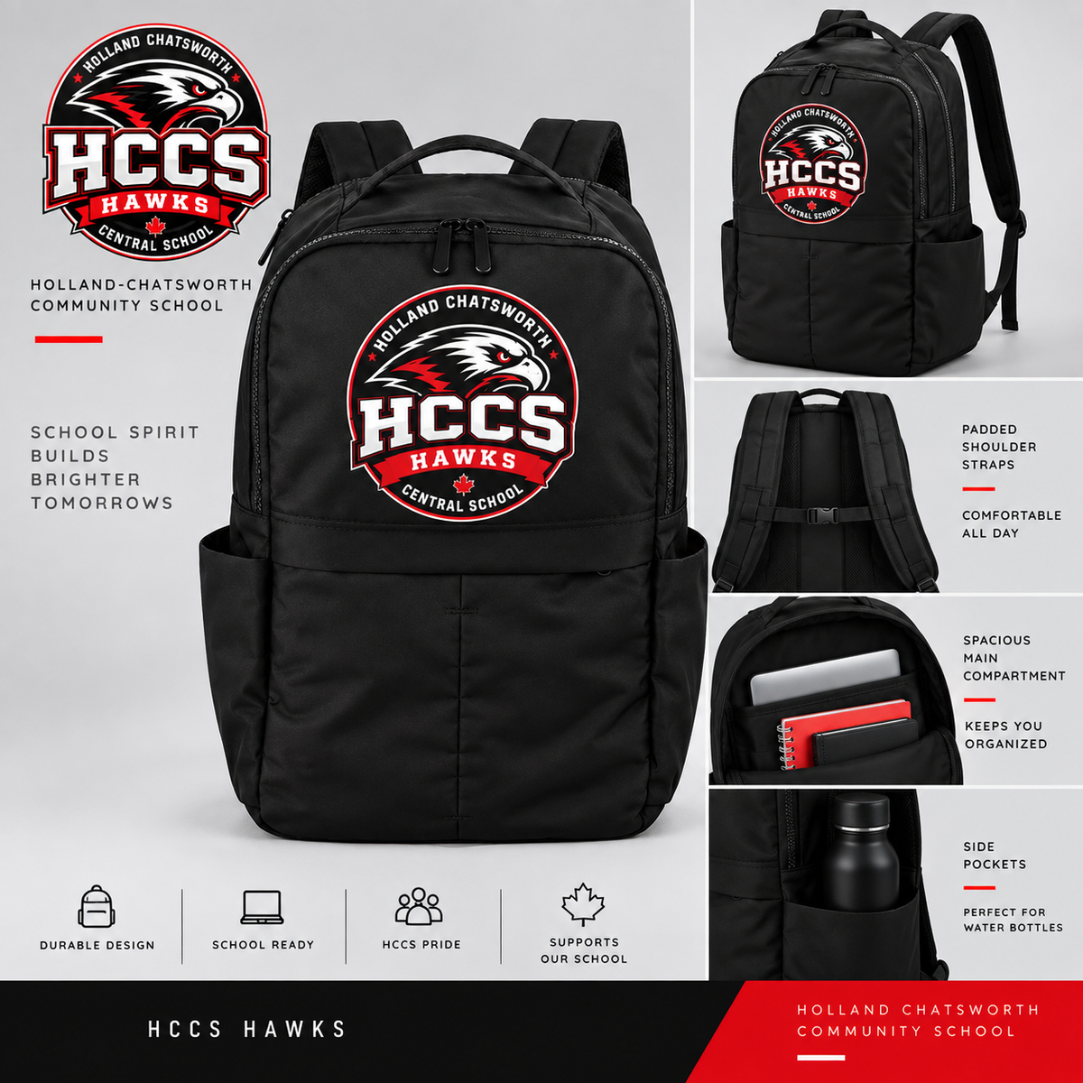 HCCS Hawks School Backpack