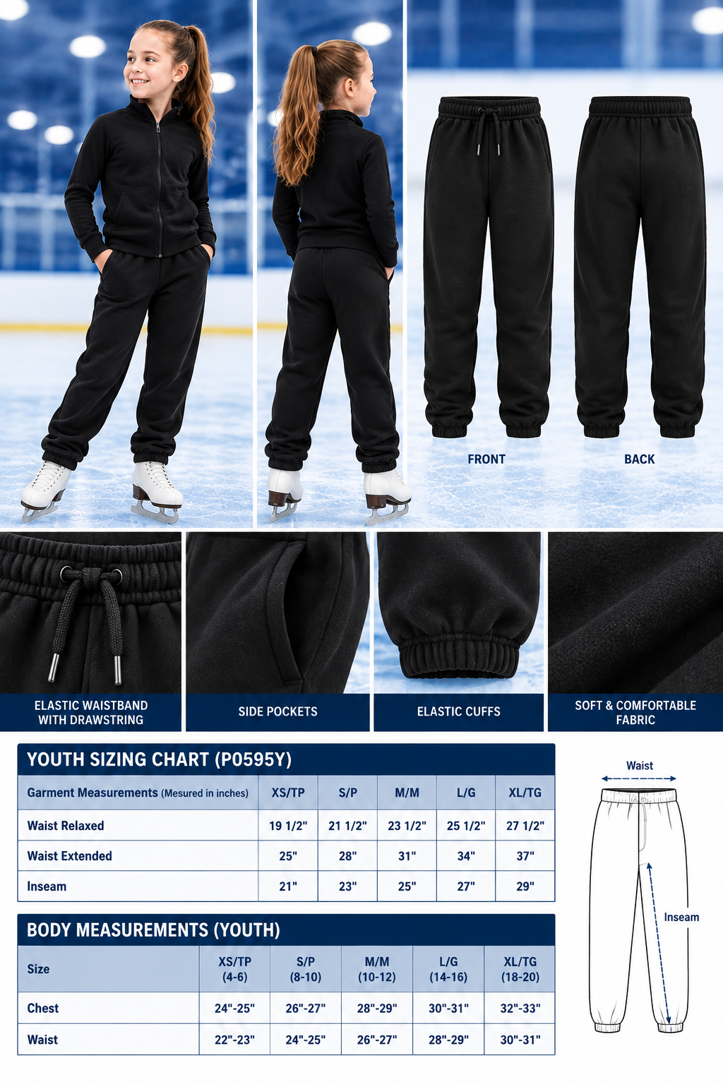 Durham Skating Club – Youth Athletic Sweatpants