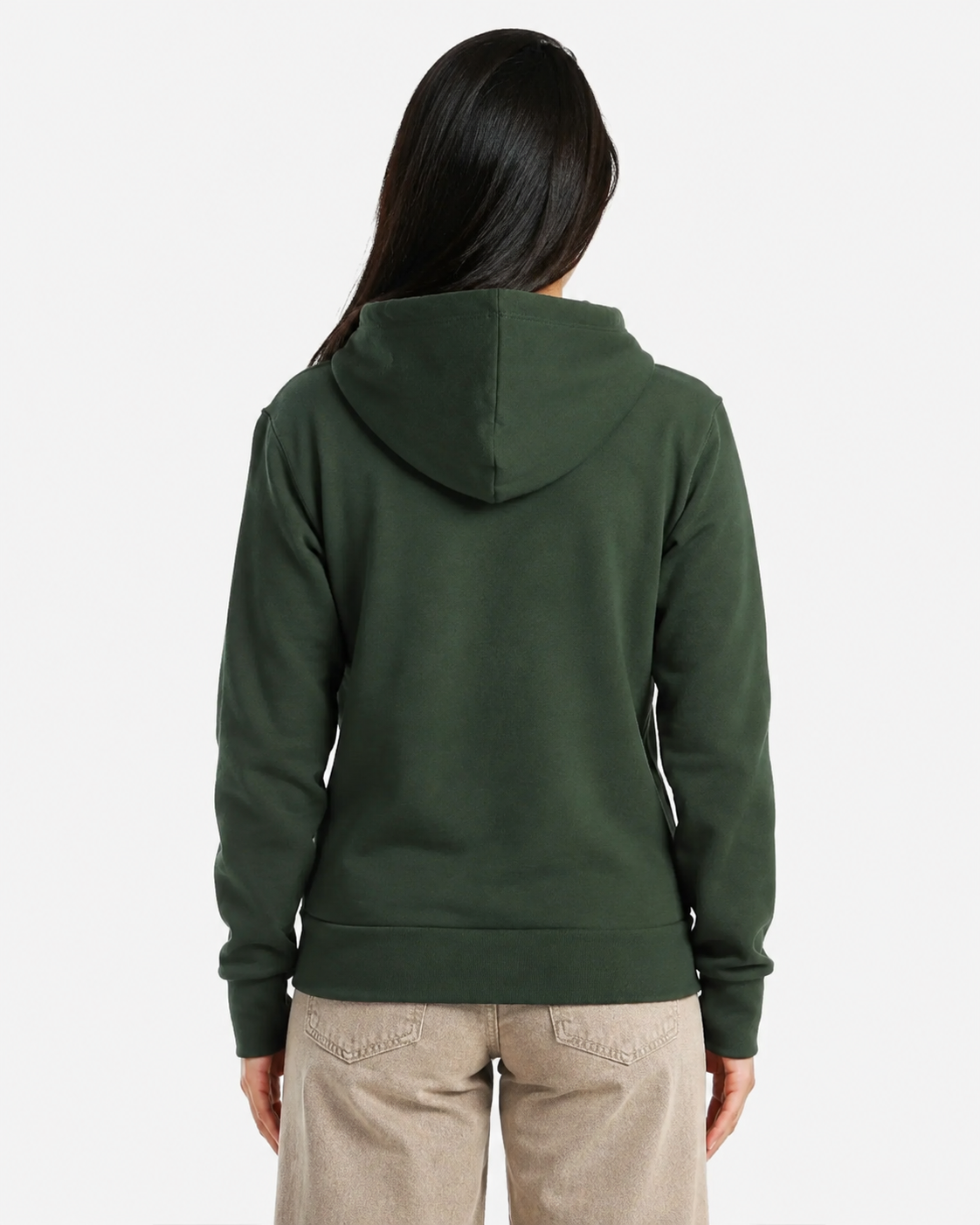 Sudadera con capucha de algodón orgánico con cremallera completa