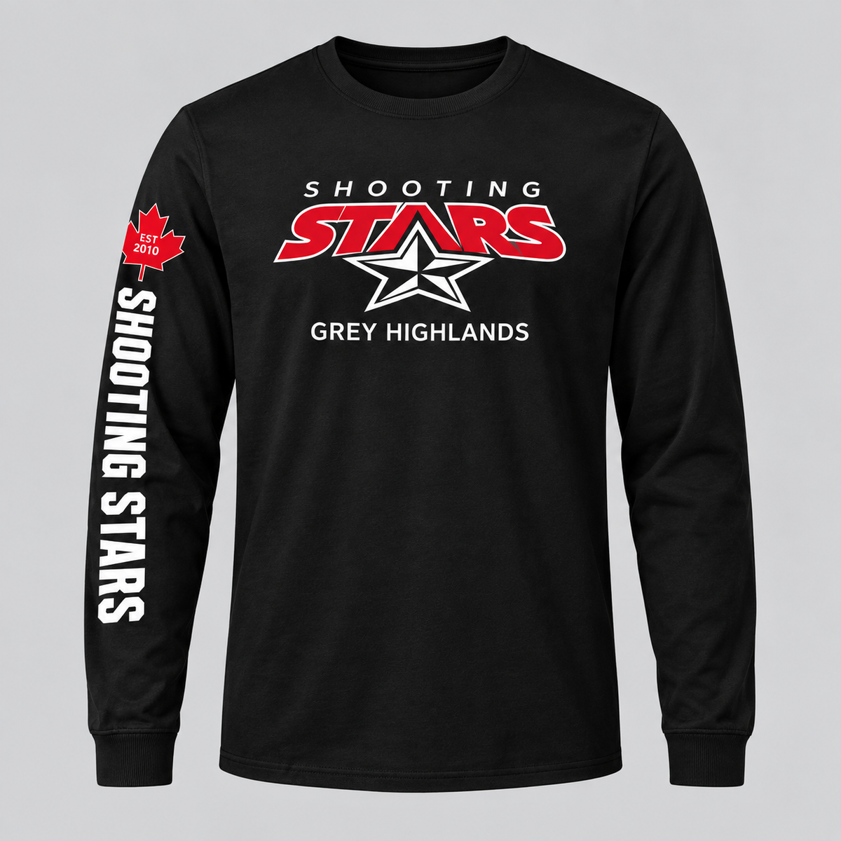 Shooting Stars Grey Highlands Team Long Sleeve – Black