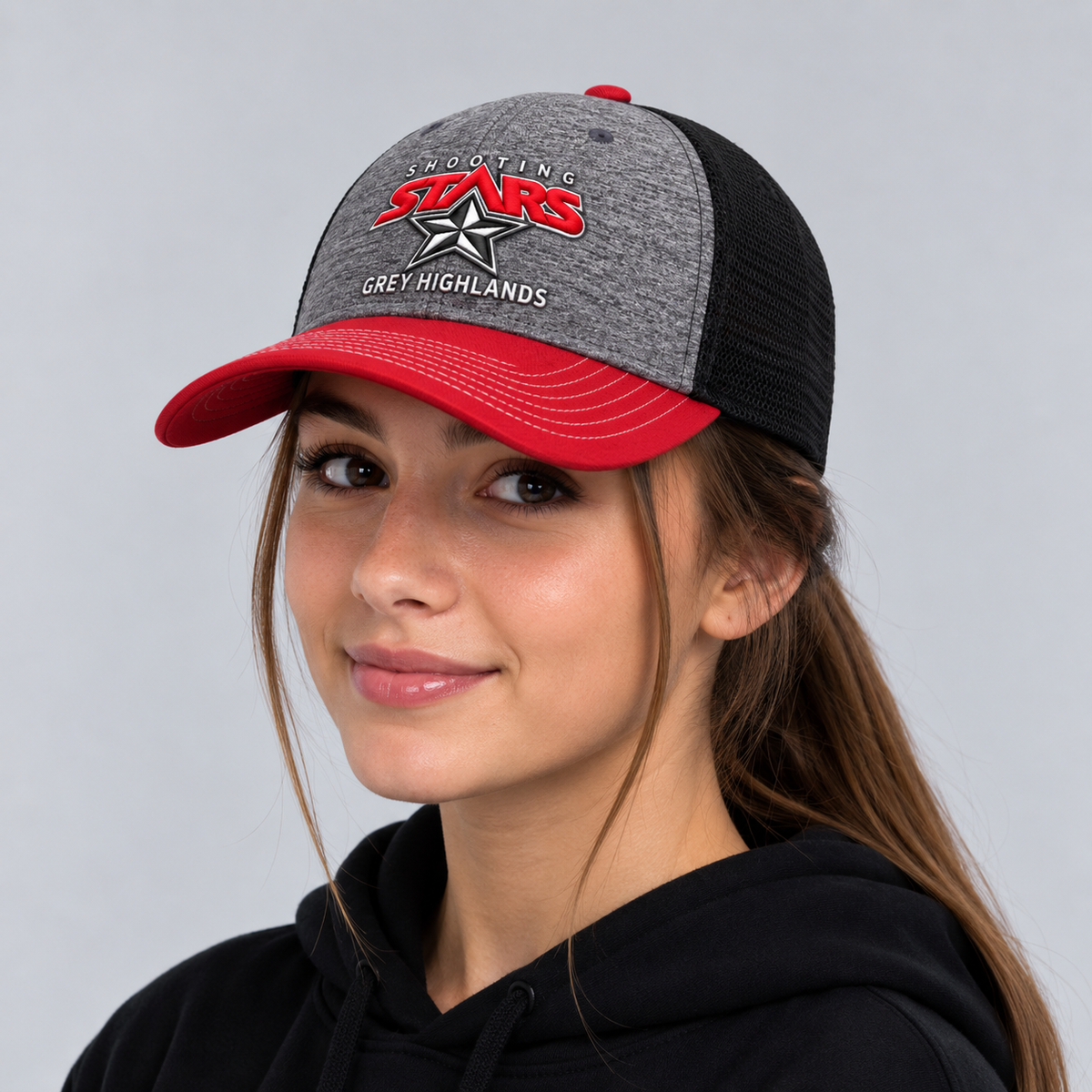 Shooting Stars Richardson 112 Trucker Cap – Grey/Black/Red