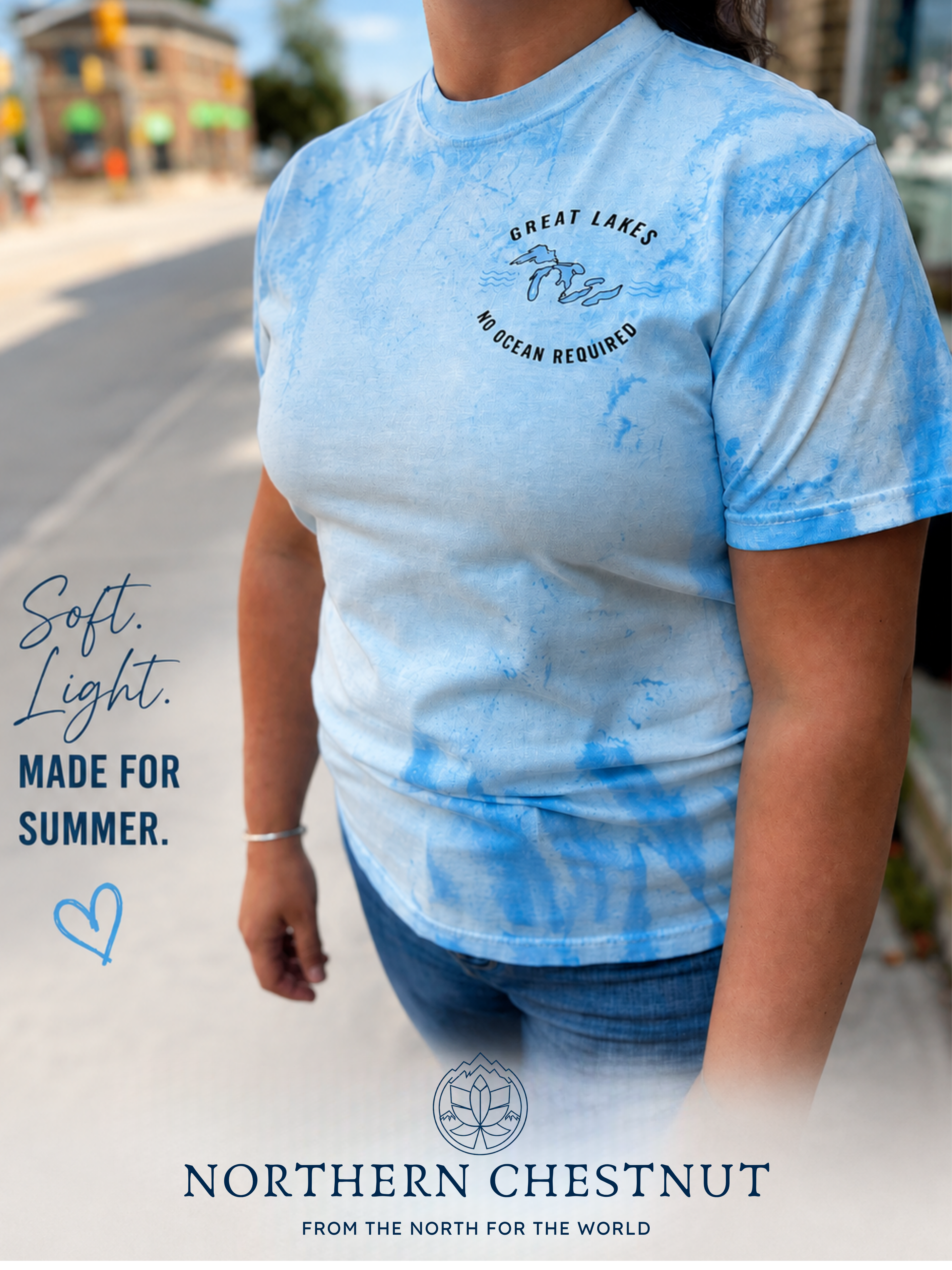 Great Lakes “No Ocean Required” Tie-Dye T-Shirt