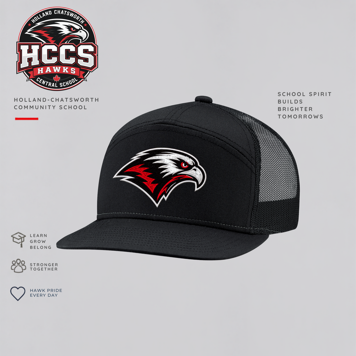 HCCS Hawks Flat-Brim Cap