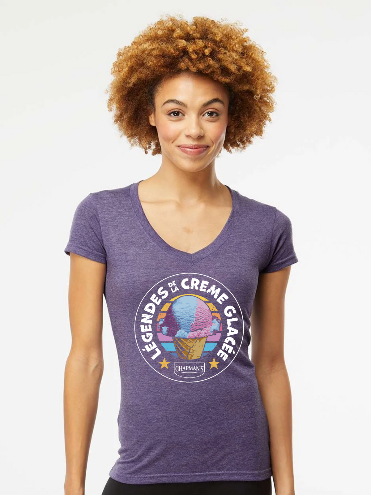 Chapman’s Ice Cream Legends – Women’s V-Neck T-Shirt