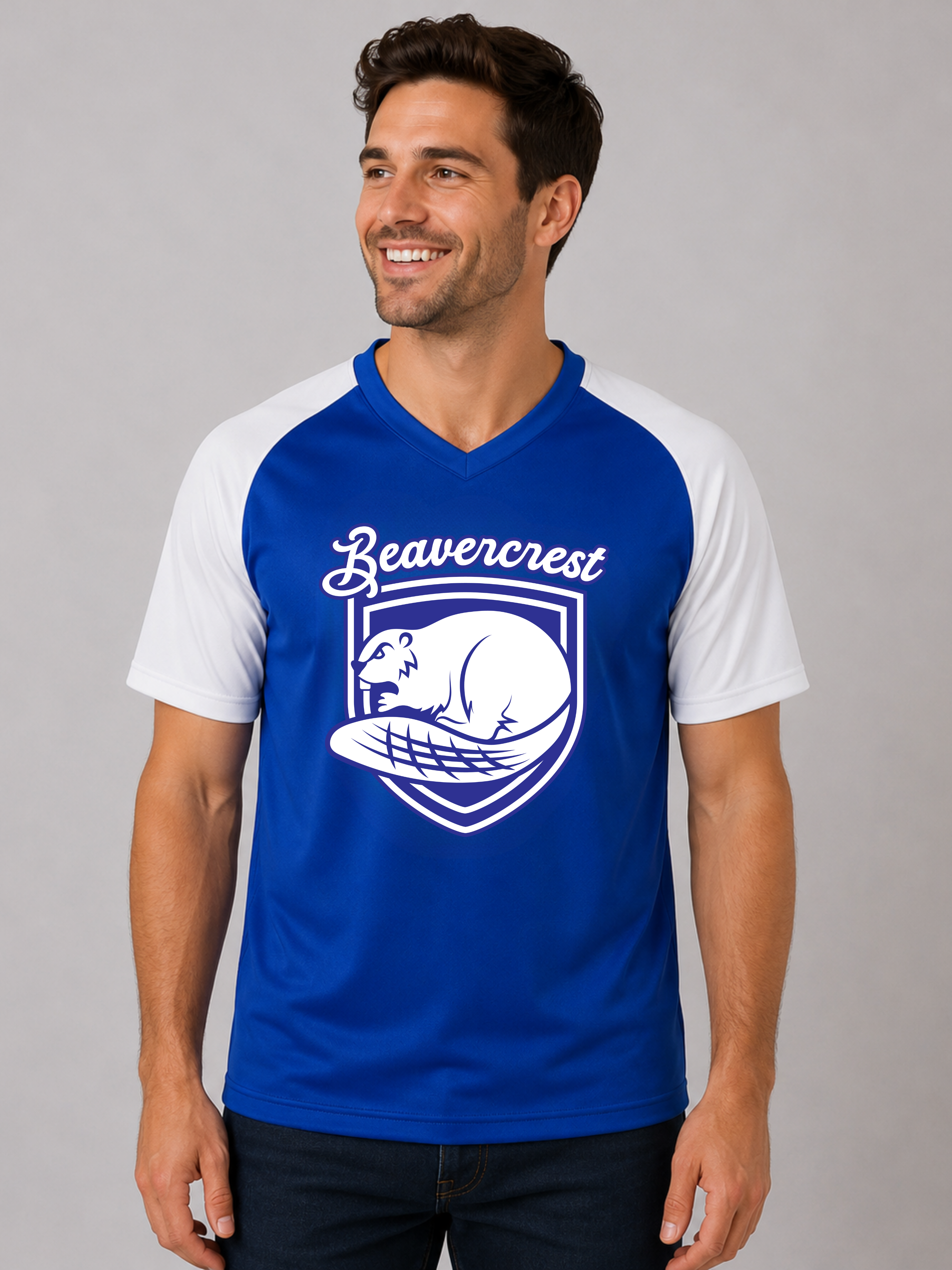 Beavercrest Adult Performance Shirt –   Royal  / White