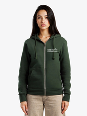 Sudadera con capucha de algodón orgánico con cremallera completa