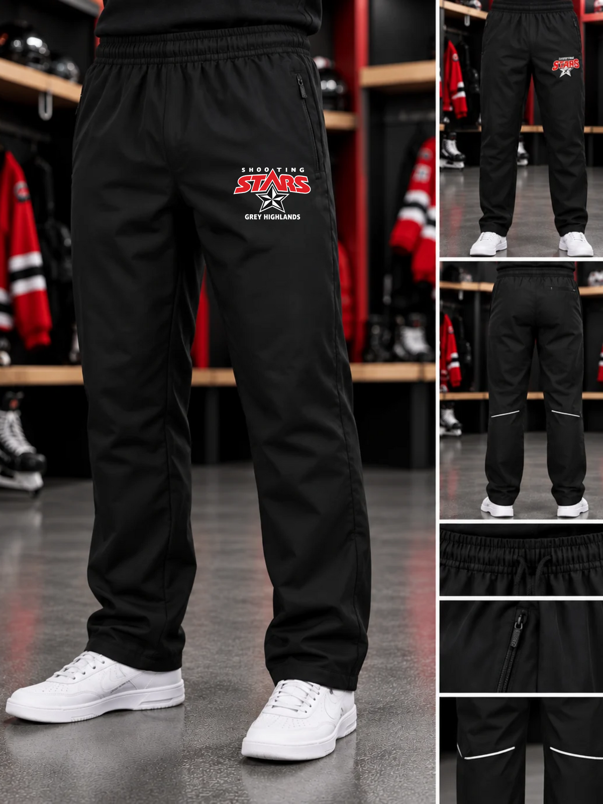 Shooting Stars Grey Highlands Youth Team Performance Pants – Black