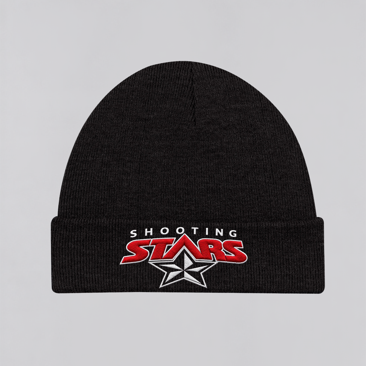 Shooting Stars Embroidered Knit Toque – Black