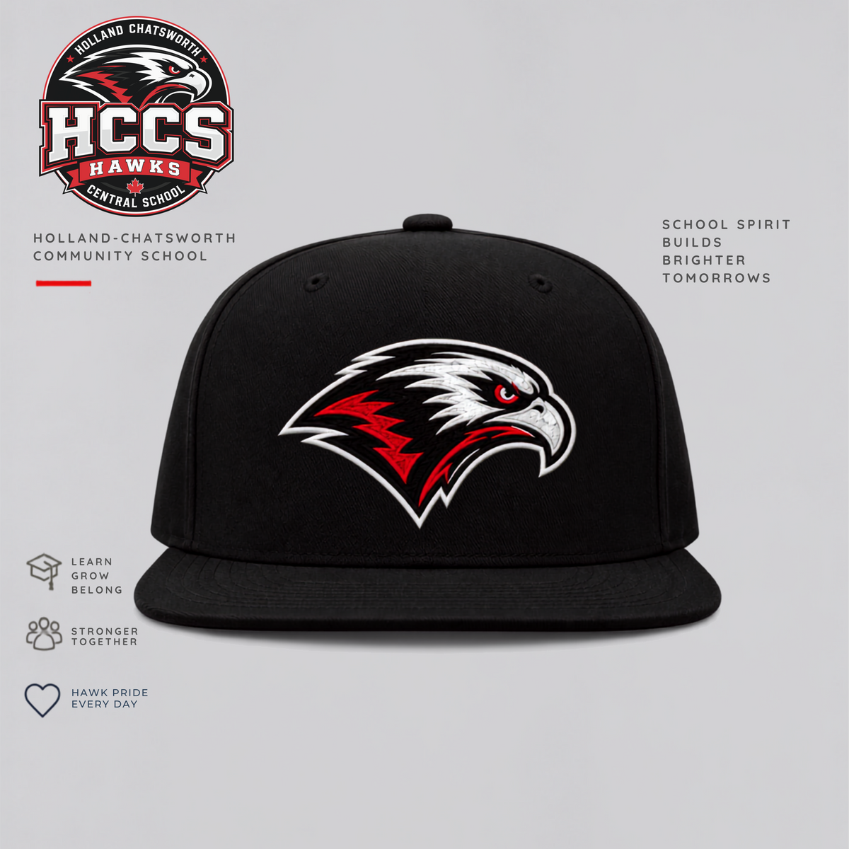 HCCS Hawks Flat-Brim Cap