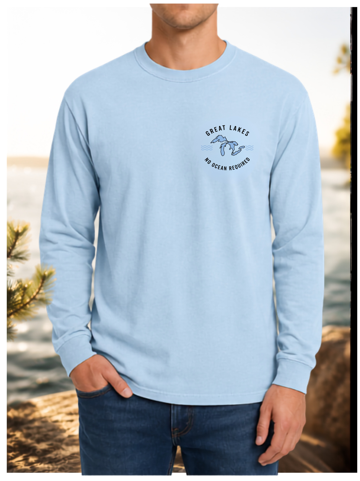 Great Lakes “No Ocean Required” Long Sleeve T-Shirt
