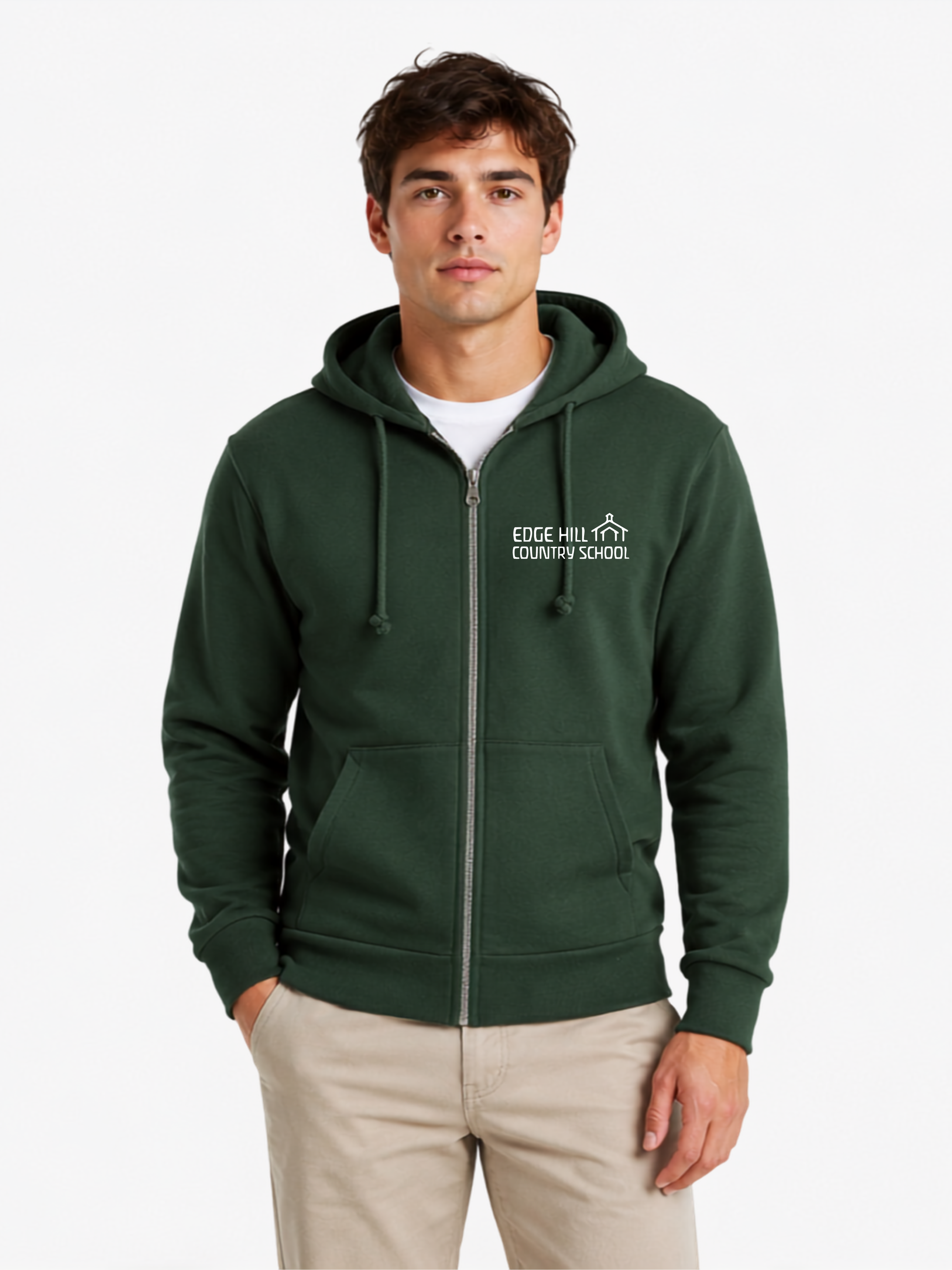 Organic Cotton Full Zip Hooded Sweatshirt