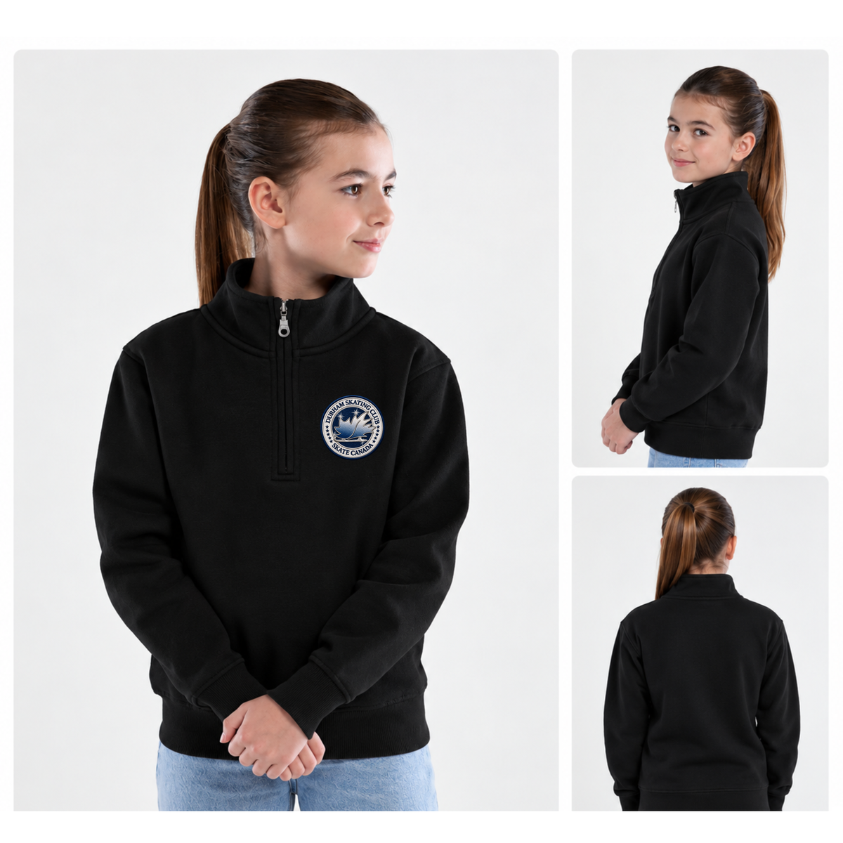 Durham Skating Club – Youth Quarter-Zip Sweatshirt