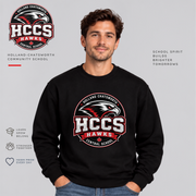 HCCS Hawks Printed Adult Crewneck Sweatshirt