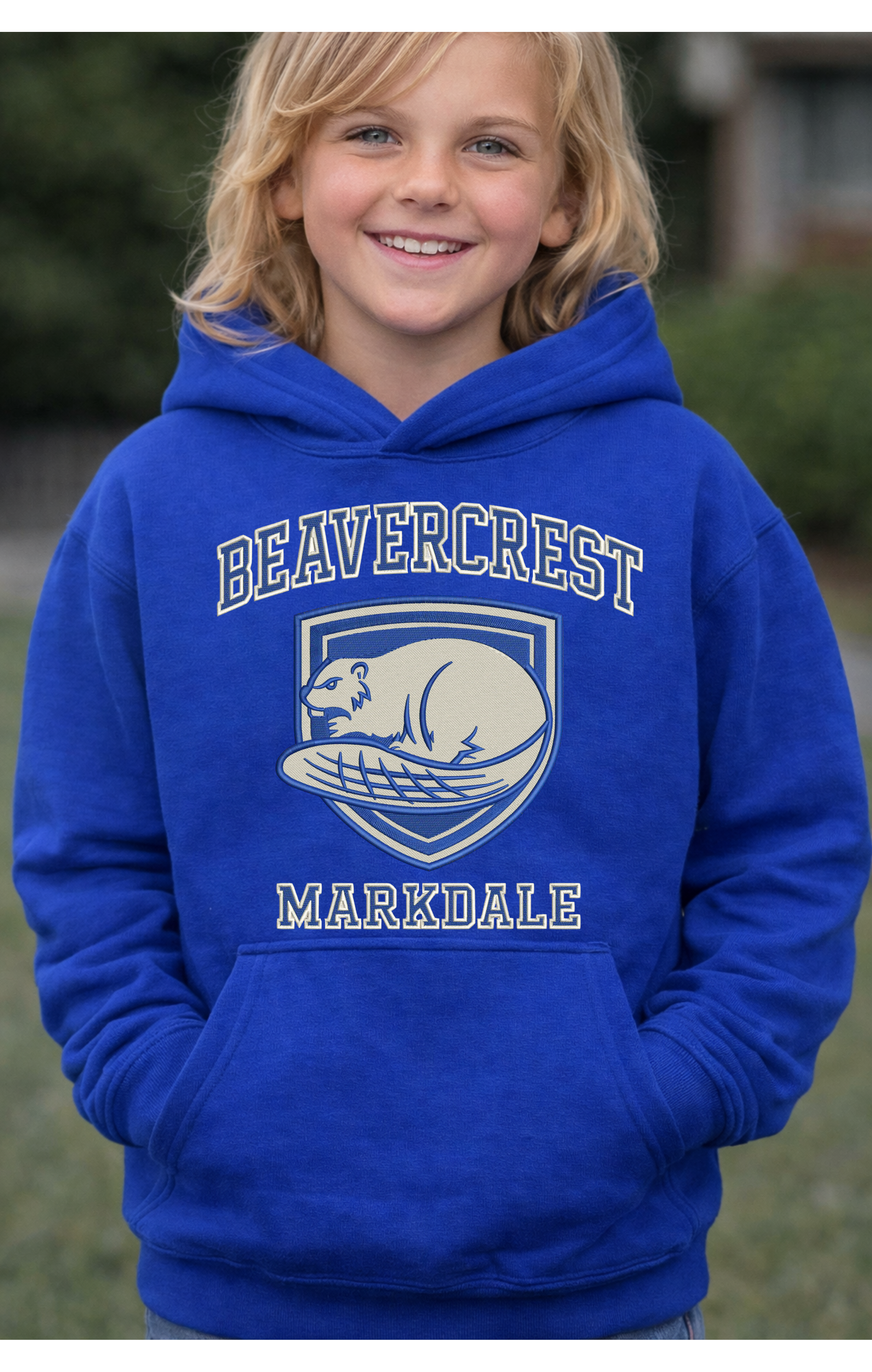 Beavercrest Youth Hoodie – Classic Blue